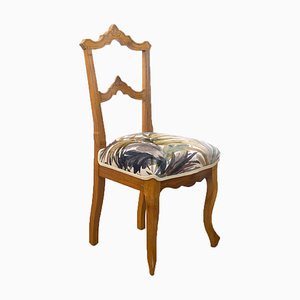 Alfonsin Era Walnut & Upholstered Chair, Spain, 1880