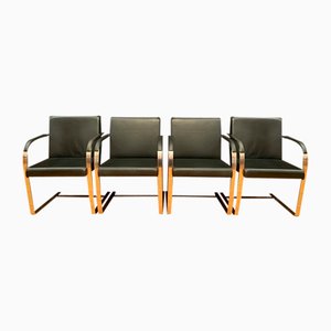 Brno Chairs in the style of Ludwig Mies Van Der Rohe, 1980s, Set of 4