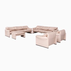 Maralunga Sofas and Armchairs by Vico Magisretti for Cassina, 1990s, Set of 5