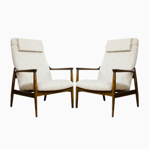 GFM-64 High Back Armchairs by Edmund Homa for GFM, 1960s, Set of 2