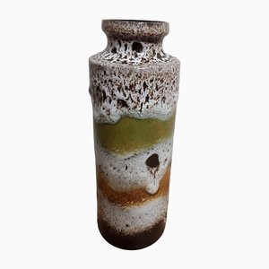 Vase Cylindrique en Céramique de Style Fat Lava, Allemagne, 1970s