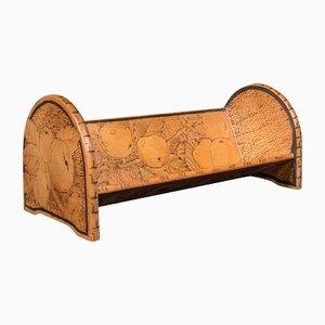 Small Victorian Apple Wood Book Trough, 1890s