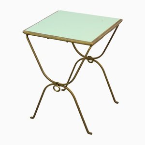 Green Glass Auxiliary Table, 1940s