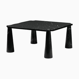 Mesa de comedor posmoderna cuadrada de mármol de Mangiarotti Eros, Italy, años 70