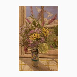 William Henry Innes, Flowers By My Window, 1960er, Pastell auf Papier