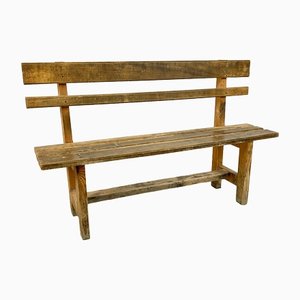 Small Vintage Industrial Wooden Farmhouse Bench