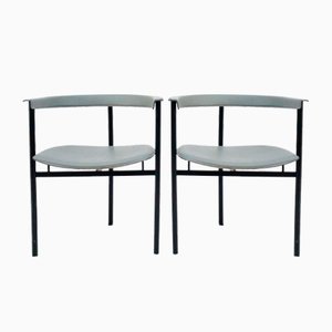 Armchairs in Leather by Enrico Pellizzoni, Set of 2