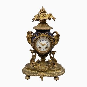 Napoleon III Japanese Bronze Dore Porcelain clock