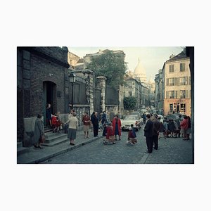 Peter Cornelius, Paris in Color: Street Scene in Montmartre, 1956-1961 / 2023, Large Archival Pigment Print