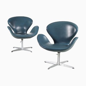 Swan Chairs von Arne Jacobsen für Fritz Hansen, Denmark, 1960er, 2er Set