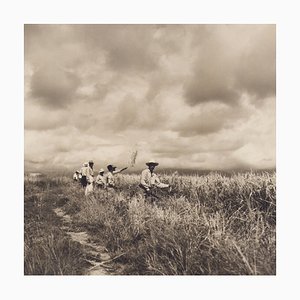 Hanna Seidel, Colombian Rice Harvest, Black and White Photograph, 1960s