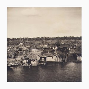 Fotografía en blanco y negro de Hanna Seidel, pueblo colombiano, años 60