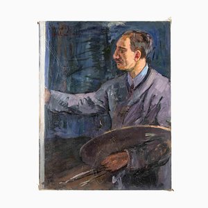 Antonio Feltrinelli, Autorretrato, pintura al óleo, años 30
