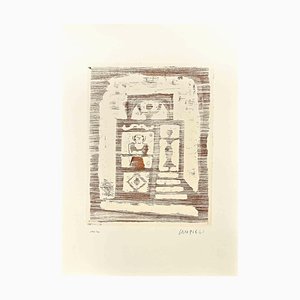 Massimo Campigli, The House of Women, 1970s, Etching