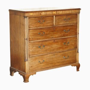 Large Sheraton Revival Chippendale Hardwood Chest of Drawers, 1860s