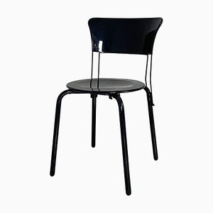 Moderner italienischer Ibisco Stuhl aus schwarzem Metall von Raimondi für Molteni & Consonni, 1980er