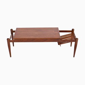 Coffee Table with Magazine Rack in Teak by Ico & Luisa Parisi, Italy, 1960s