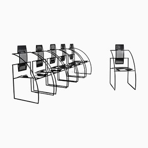 La Quinta Stühle aus Stahl & Metall von Mario Botta, Alias zugeschrieben, Italien, 1985, 6 . Set