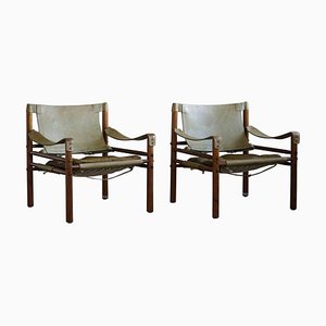 Sirocco Safari Chairs from Arne Norell Ab in Aneby, Sweden, 1960s, Set of 2