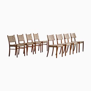 Model 1462 & 1572 Dining Chairs by Karl Schrøder for Fritz Hansen, 1930s, Set of 8