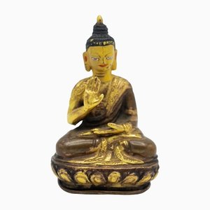 Statua di Buddha tibetana in bronzo, XIX secolo