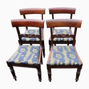 Barback Wide Chairs in Mahogany with Pop Out Seats, 1890s, Set of 4