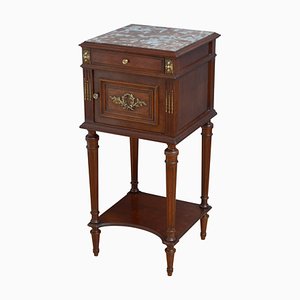 Antique Mahogany Bedside Cabinet, 1910