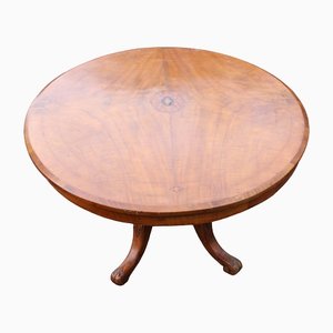 Antique Oval Table in Mahogany with Inlay, 1890s
