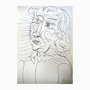 Pablo Picasso, Lithographie, Tête de Femme, 1962