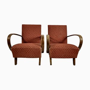 Model H-227 Lounge Chairs by Jindrich Halabala for Up Závody, 1950s, Set of 2