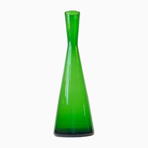 Vaso Mid-Century in vetro verde di Per Lütken per Holmegaard, anni '60