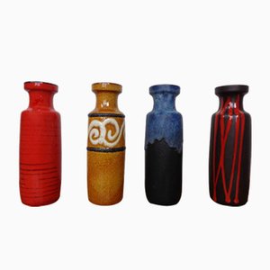 Keramik 200-28 Lava Vasen von Scheurich, 1970er, 4er Set