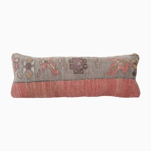 Pale Wool Rug Lumbar Cushion Cover with Pastel Color