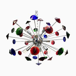Italian Handmade Murano Glass Multicolor Sputnik Chandelier from Simoeng