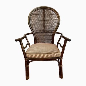 Vintage Wicker Lounge Chair, 1960s