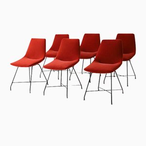 Aster Dining Chairs by Augusto Bozzi for Fratelli Saporiti, 1958, Set of 6