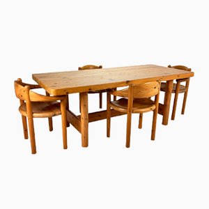 Dining Table attributed to Rainer Daumiller, 1970s, Set of 5