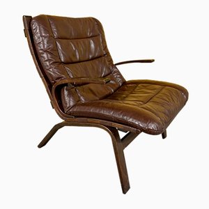 Danish Vintage Leather Armchair, 1970s