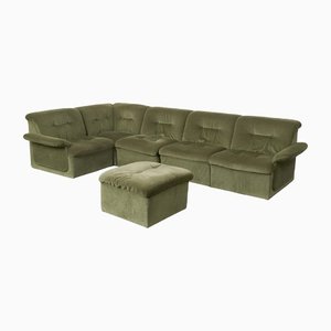 Grünes modulares Vintage Sofa, 1970er