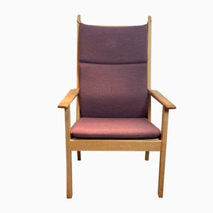 GE 284A Easy Chair with High Back by Hans Wegner for Getama, 1990s