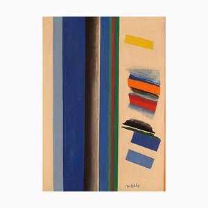 Artista escandinavo, Composición abstracta, años 60, óleo sobre lienzo