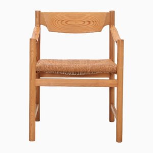 Pine Chair with Armrests, 1960s