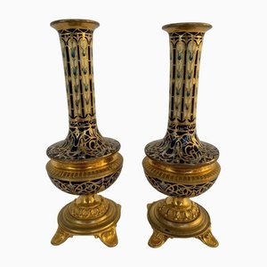 Louis Bronze Candleholders from Ferdinand Barbedienne in the style of Constant Sevin, Set of 2