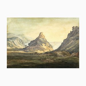 John Dugmore, Valley of Rocks, North Devon, inizio XIX secolo, acquerello