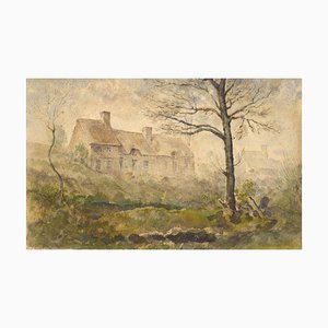 G. Cervelli, Farmhouse in Tinchebray-Bocage, Normandy, 1910s, Watercolour