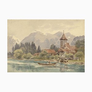 Alexander Monro, in der Nähe von Thun, Kanton Bern Schweiz, 1836, Aquarell