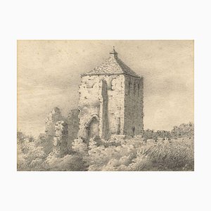 William Alexander, Ruins on the Eu Ho River in China, 18th Century, Graphite Drawing