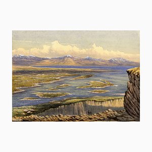 Lago Thingvalla, Islanda (Thingvallavatn), 1878, acquerello