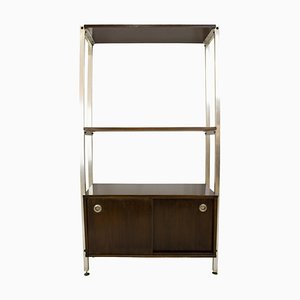 Steel and Teak Office Shelf from ICF Padova, Italy, 1970s
