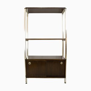 Steel and Teak Office Shelf from ICF Padova, Italy, 1970s